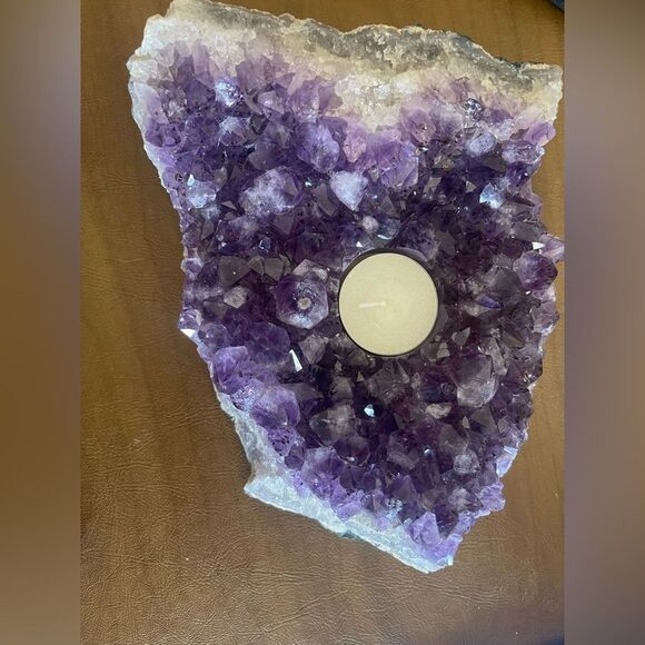 Other - Real Purple Amethyst Candle Holder Accents